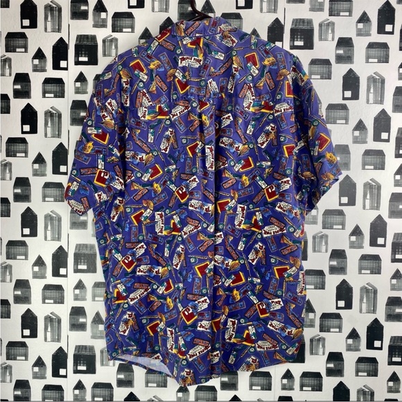 VINTAGE Columbia, men’s fishing, print, casual button-down shirt - Picture 5 of 6